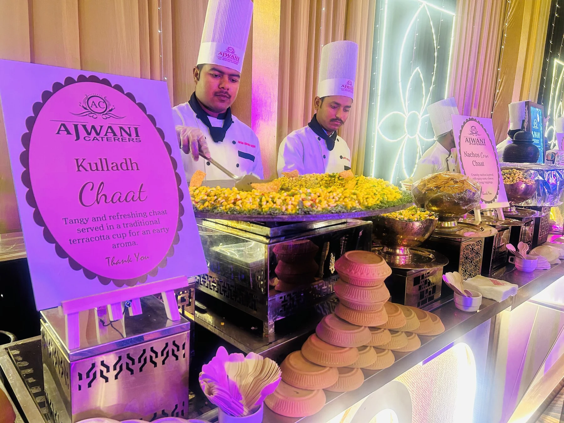 Ajwani Caterers Food Counters event photograph