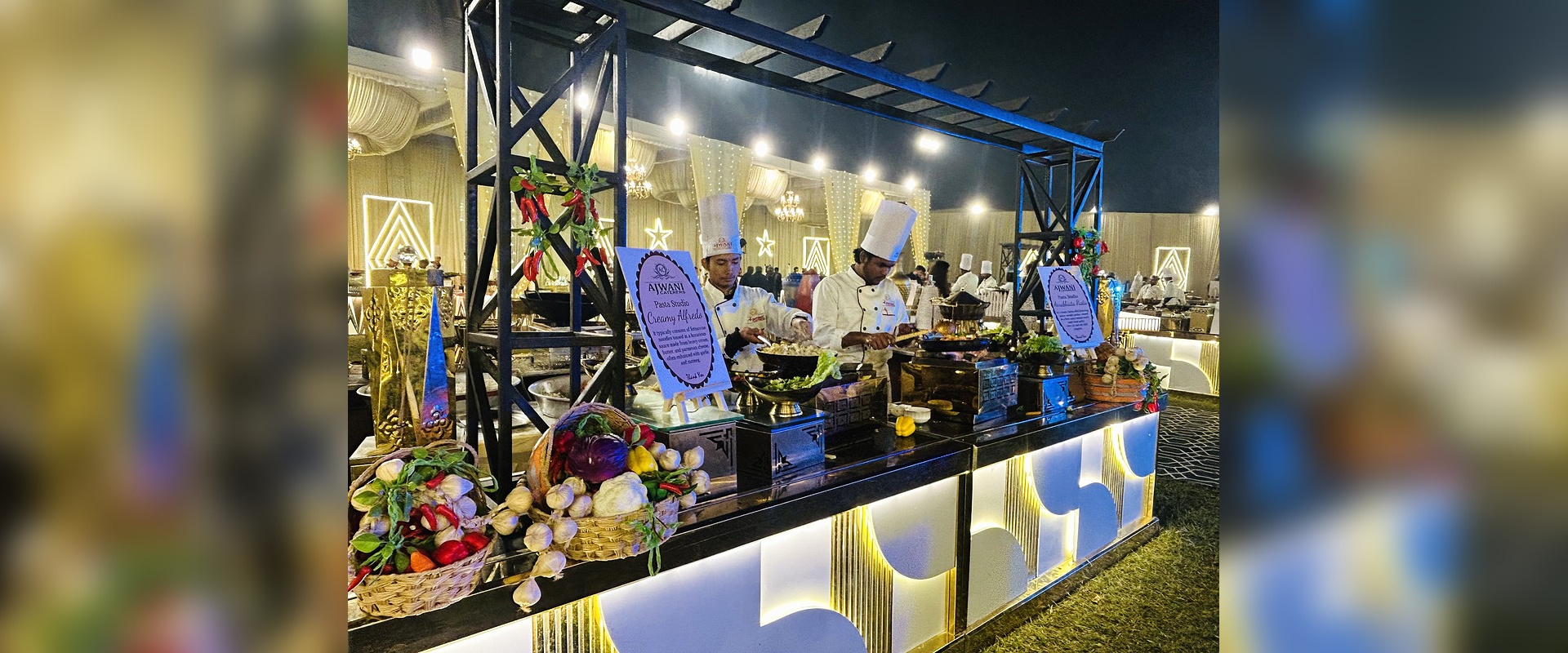 Premium buffet setup for events in Lucknow
